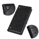 For iPhone SE 2022 / SE 2020 Copper Buckle Nappa Texture Horizontal Flip Leather Case with Holder & Card Slots & Wallet(Black)