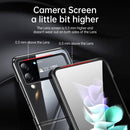 For Samsung Galaxy Z Flip4 SULADA Shockproof Plating PC Transparent Protective Case(Blue)