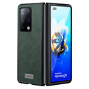 For Samsung Galaxy Z Fold4 SULADA Shockproof TPU + Handmade Leather Protective Case(Green)