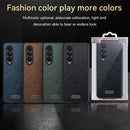For Samsung Galaxy Z Fold4 SULADA Shockproof TPU + Handmade Leather Protective Case(Green)