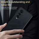 For Samsung Galaxy Z Fold4 SULADA Shockproof TPU + Handmade Leather Protective Case(Green)