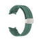 For Samsung Galaxy Watch5 40&44mm / Pro 45mm Folding Silver Buckle Silicone Watch Band(Army Green)