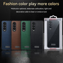 For Samsung Galaxy Z Fold4 SULADA Shockproof TPU + Handmade Leather Phone Case(Green)