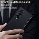 For Samsung Galaxy Z Fold4 SULADA Shockproof TPU + Handmade Leather Phone Case(Green)