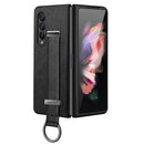 For Samsung Galaxy Z Fold4 SULADA Cool Series PC + Leather Texture Skin Feel Shockproof Phone Case(Black)