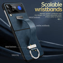 For Samsung Galaxy Z Flip4 SULADA Cool Series PC + Leather Texture Skin Feel Shockproof Phone Case(Red)