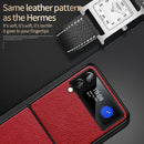 For Samsung Galaxy Z Flip4 SULADA Shockproof TPU + Handmade Leather Phone Case(Green)