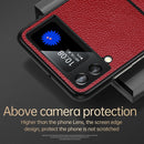 For Samsung Galaxy Z Flip4 SULADA Shockproof TPU + Handmade Leather Phone Case(Green)