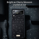 For Samsung Galaxy Z Flip4 SULADA Shockproof TPU + Handmade Leather Phone Case(Gold)