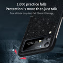 For Samsung Galaxy Z Flip4 SULADA Shockproof TPU + Handmade Leather Phone Case(Black)