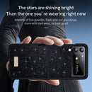 For Samsung Galaxy Z Flip4 SULADA Shockproof TPU + Handmade Leather Phone Case(Black)