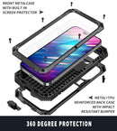 For iPhone 14 Pro R-JUST Shockproof Waterproof Dust-proof Case with Holder(Black)