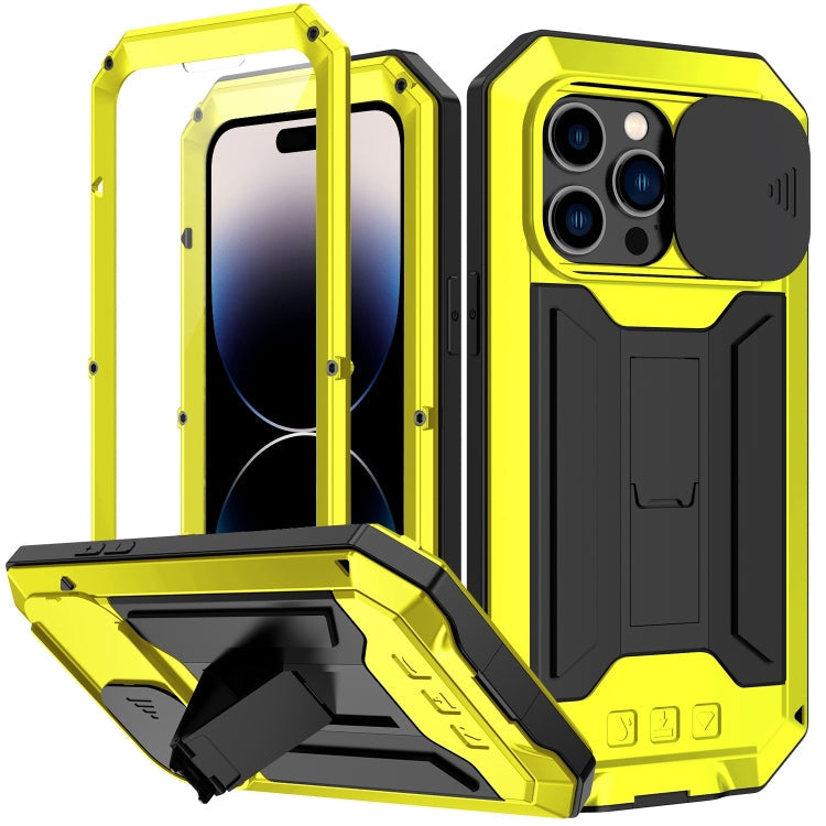 For iPhone 14 Pro Max R-JUST Shockproof Waterproof Dust-proof Case (Yellow)