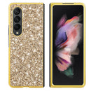 For Samsung Galaxy Z Fold4 Glitter Powder Shockproof TPU Protective Case(Gold)