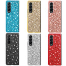 For Samsung Galaxy Z Fold4 Glitter Powder Shockproof TPU Protective Case(Gold)