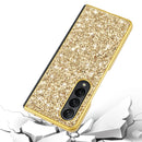 For Samsung Galaxy Z Fold4 Glitter Powder Shockproof TPU Protective Case(Silver)