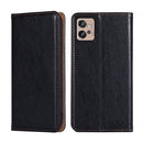 For Motorola Moto G32 4G Gloss Oil Solid Color Magnetic Leather Phone Case(Black)