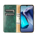 For Motorola Moto G32 4G Gloss Oil Solid Color Magnetic Leather Phone Case(Brown)