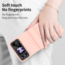 For Samsung Galaxy Z Flip4 Skin Feel Macaron Three-piece Set Phone Case(Pink)