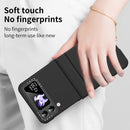 For Samsung Galaxy Z Flip4 Skin Feel Macaron Three-piece Set Phone Case(Black)