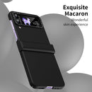 For Samsung Galaxy Z Flip4 Skin Feel Macaron Three-piece Set Phone Case(Black)