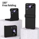 For Samsung Galaxy Z Flip4 Skin Feel Macaron Three-piece Set Phone Case(Black)