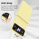 For Samsung Galaxy Z Flip4 Skin Feel Macaron Three-piece Set Phone Case(Yellow)