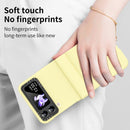 For Samsung Galaxy Z Flip4 Skin Feel Macaron Three-piece Set Phone Case(Yellow)