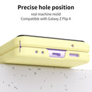 For Samsung Galaxy Z Flip4 Skin Feel Macaron Three-piece Set Phone Case(Yellow)