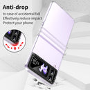 For Samsung Galaxy Z Flip4 Skin Feel Macaron Three-piece Set Phone Case(Transparent)