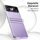 For Samsung Galaxy Z Flip4 Skin Feel Macaron Three-piece Set Phone Case(Transparent)