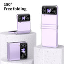 For Samsung Galaxy Z Flip4 Skin Feel Macaron Three-piece Set Phone Case(Transparent)