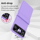 For Samsung Galaxy Z Flip4 Skin Feel Macaron Three-piece Set Phone Case(Purple)
