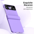 For Samsung Galaxy Z Flip4 Skin Feel Macaron Three-piece Set Phone Case(Purple)