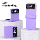 For Samsung Galaxy Z Flip4 Skin Feel Macaron Three-piece Set Phone Case(Purple)
