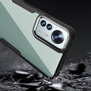 For Xiaomi 12 Pro Transparent Acrylic + TPU Phone Case(Red)