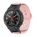 For Amazfit T-Rex / T-Rex Pro / Ares Silicone Reverse Buckle Watch Band(Pink)