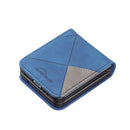For Samsung Galaxy Z Flip4 Rhombus Texture Leather Phone Case(Blue)