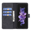 For Samsung Galaxy Z Fold4 BF05 Magnetic Buckle Rhombus Texture Leather Phone Case(Black)