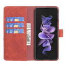 For Samsung Galaxy Z Fold4 BF05 Magnetic Buckle Rhombus Texture Leather Phone Case(Brown)