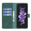 For Samsung Galaxy Z Fold4 BF05 Magnetic Buckle Rhombus Texture Leather Phone Case(Green)