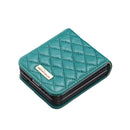 For Samsung Galaxy Z Flip4 Elegant Rhombic Texture PU Phone Case(Green)