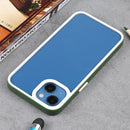For iPhone 14 Pro Two-color Shield TPU + PC Phone Case(Dark Green)
