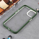 For iPhone 14 Pro Two-color Shield TPU + PC Phone Case(Dark Green)