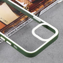 For iPhone 14 Pro Two-color Shield TPU + PC Phone Case(Dark Green)