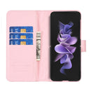 For Samsung Galaxy Z Fold4 Diamond Lattice Wallet Leather Flip Phone Case(Pink)