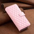 For Samsung Galaxy Z Fold4 Diamond Lattice Wallet Leather Flip Phone Case(Pink)