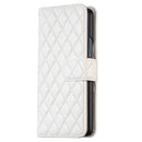 For Samsung Galaxy Z Fold4 Diamond Lattice Wallet Leather Flip Phone Case(White)