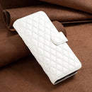 For Samsung Galaxy Z Fold4 Diamond Lattice Wallet Leather Flip Phone Case(White)