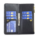 For Samsung Galaxy Z Fold4 Diamond Lattice Zipper Wallet Leather Flip Phone Case(Black)